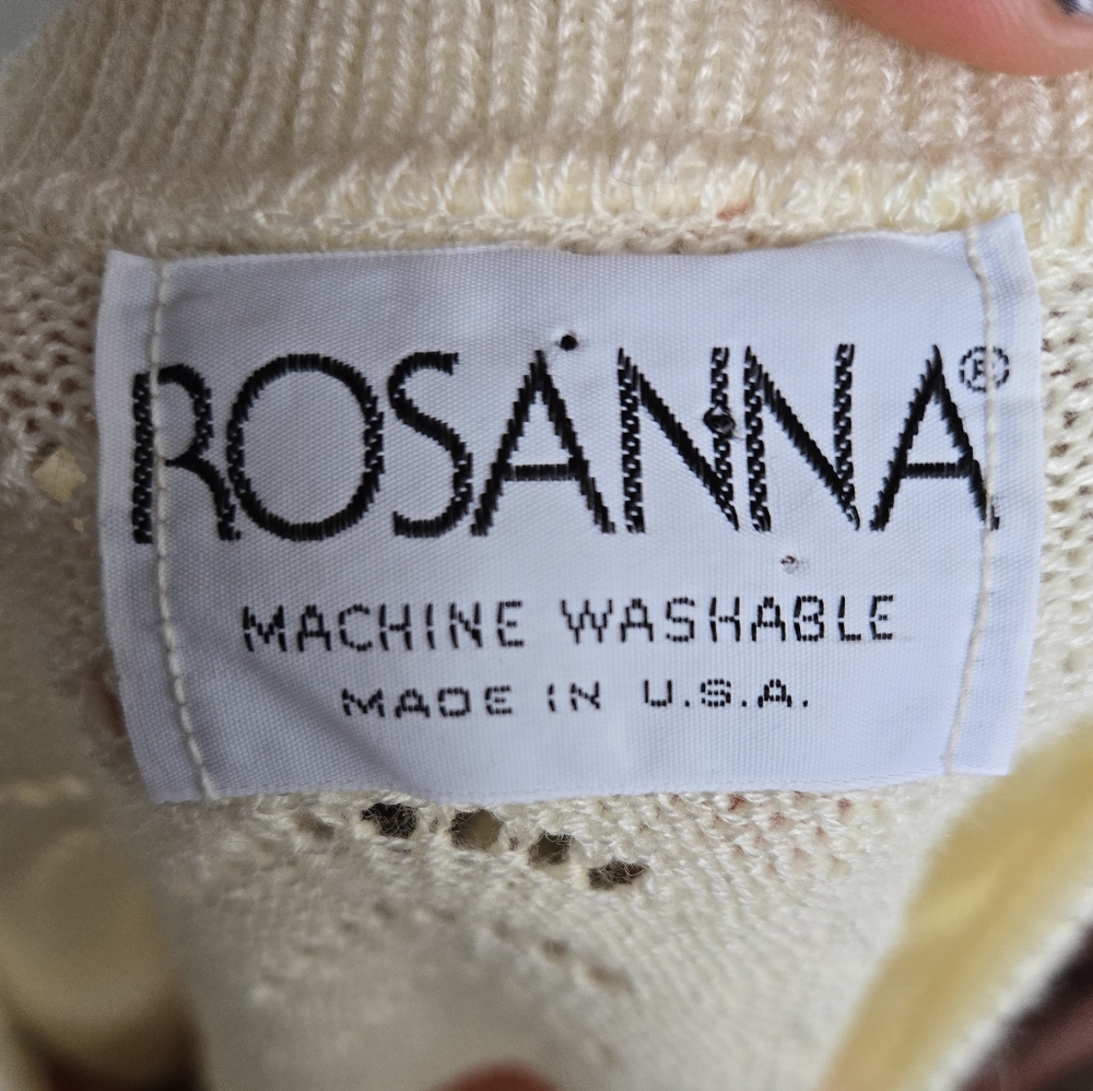 Vintage 90s Rosanna Knit Crewneck Sweater size small - Picture 6 of 12